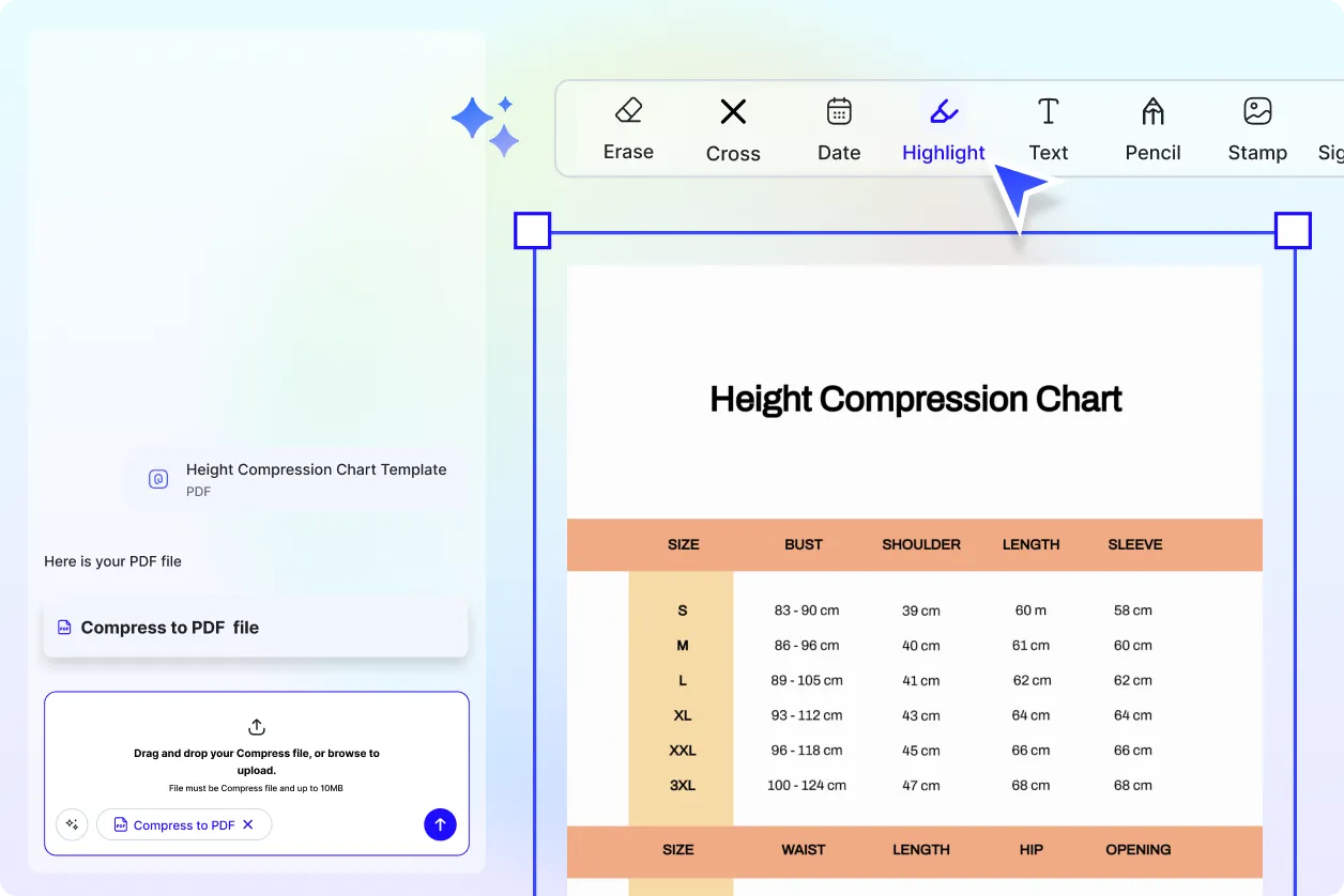 Free AI Compress PDF Editor, Free Compress PDF File Size Online
